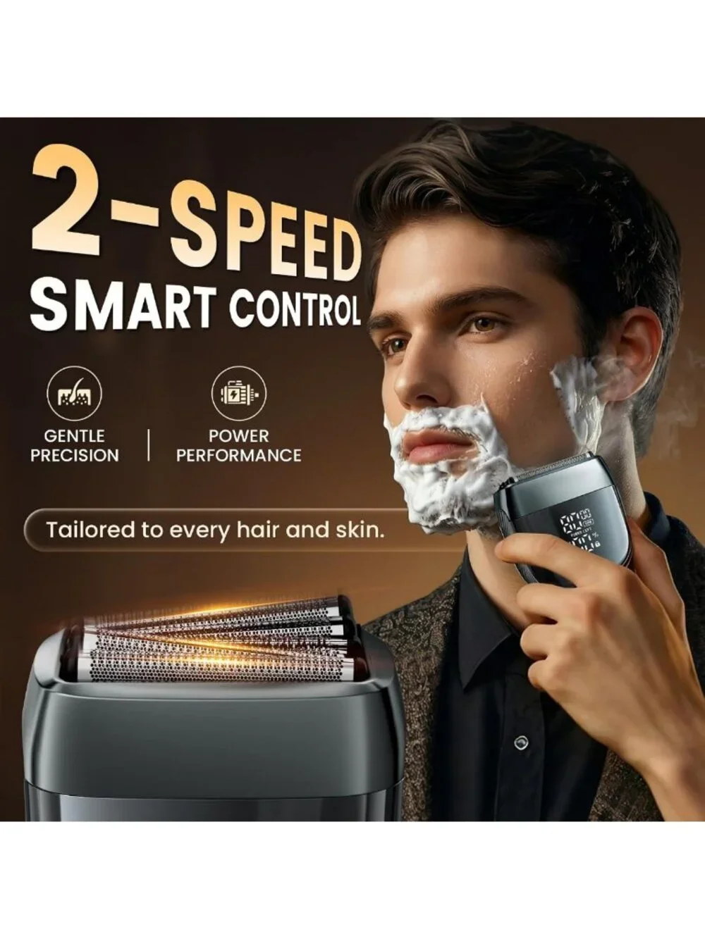 Upgraded 5-Blade Electric Foil Shaver for Men, Waterproof & Easy Clean